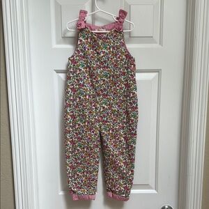 Mini Boden Pink Jumpsuit with Floral Design size 3-4 years